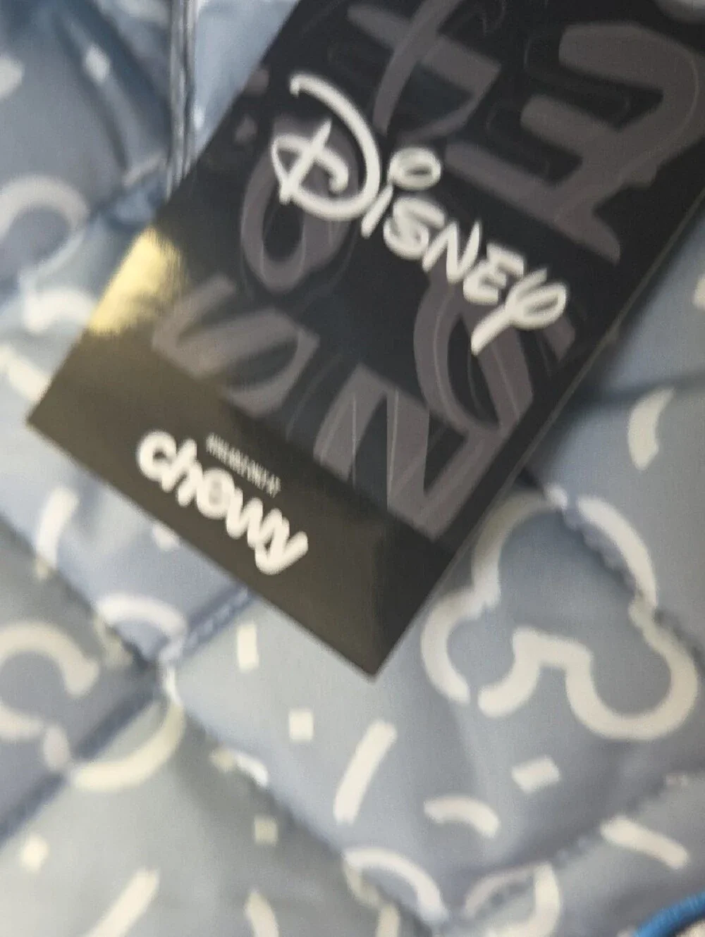 Disney Gray & Blue Mickey Quilted Pet Coat SZ XXL